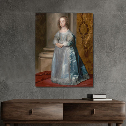 La Principessa Maria Figlia Di Carlo I Anthony van Dyck avd91 quadro stampato su tela
