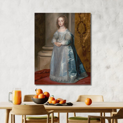 La Principessa Maria Figlia Di Carlo I Anthony van Dyck avd91 quadro stampato su tela