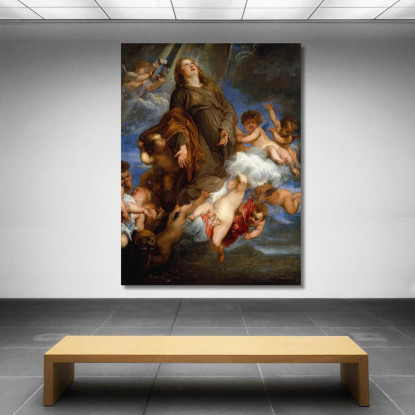 Santa Rosalia Intercede Per Gli Appestati Di Palermo Anthony van Dyck avd99 quadro stampato su tela