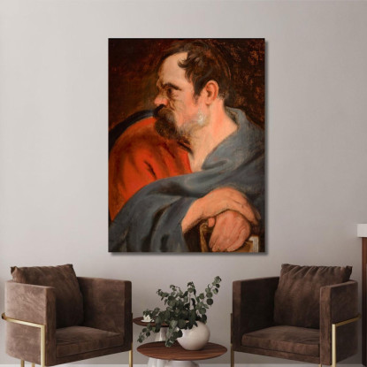 San Mattia Anthony van Dyck avd100 quadro stampato su tela