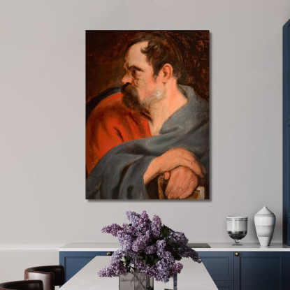 San Mattia Anthony van Dyck avd100 quadro stampato su tela