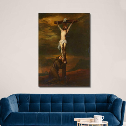 San Francesco Ai Piedi Della Croce Anthony van Dyck avd104 quadro stampato su tela