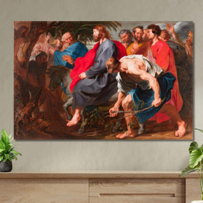 L'Ingresso Di Cristo In Gerusalemme Anthony van Dyck avd114 quadro stampato su tela