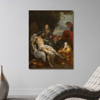 Il Compianto Sul Cristo Morto 3 Anthony van Dyck avd117 quadro stampato su tela