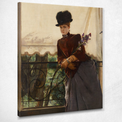 Ritratto Di Mademoiselle Dubois Alfred Stevens stal75 quadro stampato su tela