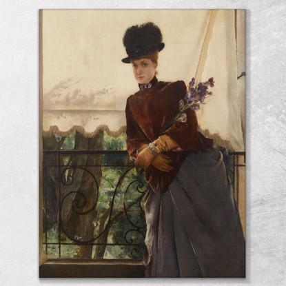 Ritratto Di Mademoiselle Dubois Alfred Stevens stal75 quadro stampato su tela