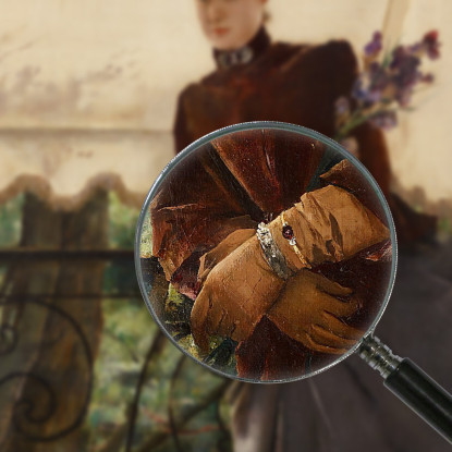 Ritratto Di Mademoiselle Dubois Alfred Stevens stal75 quadro stampato su tela