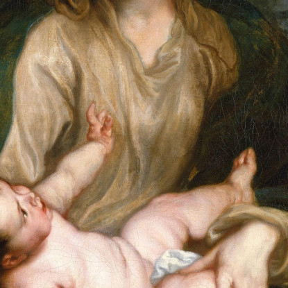 Madonna Col Bambino E Santa Caterina D'Alessandria Anthony van Dyck avd135 quadro stampato su tela