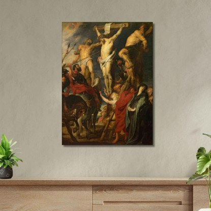 Cristo Sulla Croce Il Lancio Della Lancia Anthony van Dyck avd139 quadro stampato su tela