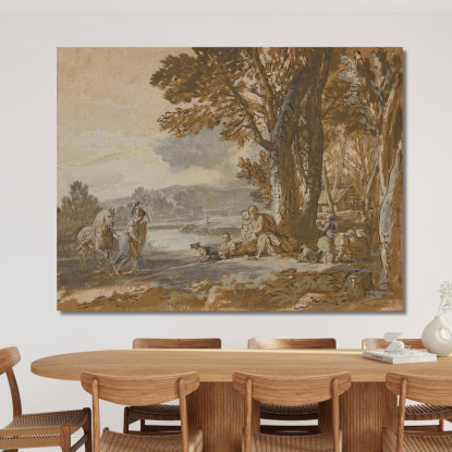 Un Paesaggio Classico Benjamin West bwt1 quadro stampato su tela