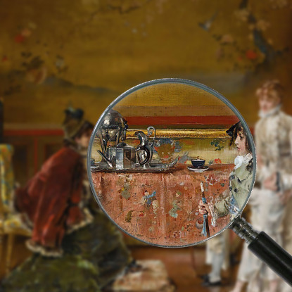 Pronto Per Il Ballo In Maschera Alfred Stevens stal77 quadro stampato su tela