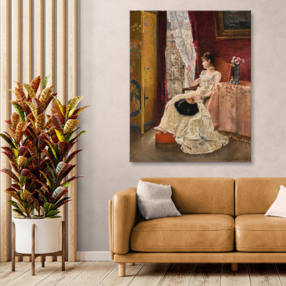 Fantasticheria Alfred Stevens stal78 quadro stampato su tela