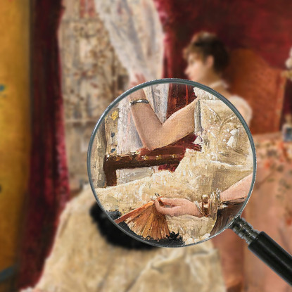 Fantasticheria Alfred Stevens stal78 quadro stampato su tela