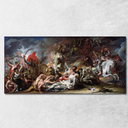 La Morte Sul Cavallo Pallido Benjamin West bwt15 quadro stampato su tela