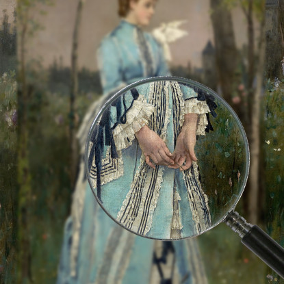 Primavera Alfred Stevens stal79 quadro stampato su tela