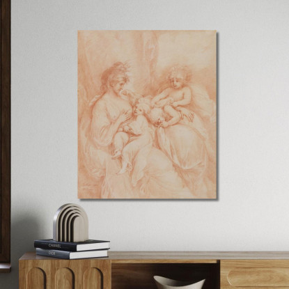 Maternità Benjamin West bwt36 quadro stampato su tela
