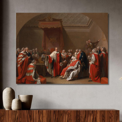 La Morte Di Chatham Benjamin West bwt64 quadro stampato su tela