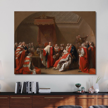 La Morte Di Chatham Benjamin West bwt64 quadro stampato su tela