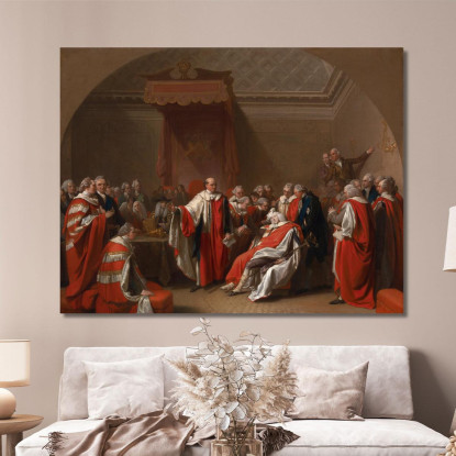 La Morte Di Chatham Benjamin West bwt64 quadro stampato su tela