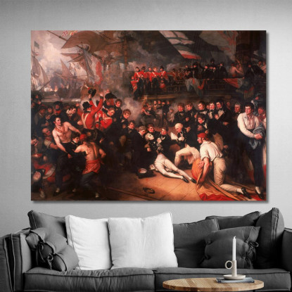 La Morte Di Nelson Benjamin West bwt65 quadro stampato su tela