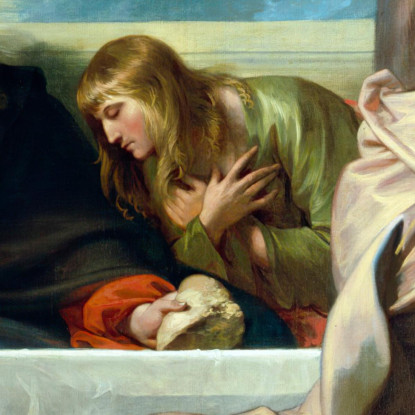 L'Ultima Cena Benjamin West bwt70 quadro stampato su tela