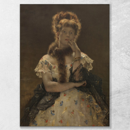 La Sfinge Parigina 2 Alfred Stevens stal88 quadro stampato su tela
