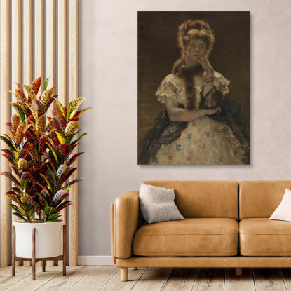 La Sfinge Parigina 2 Alfred Stevens stal88 quadro stampato su tela