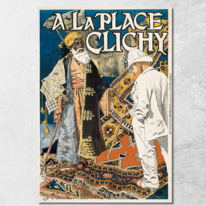 A Place Clichy Eugène Grasset egs1 quadro stampato su tela