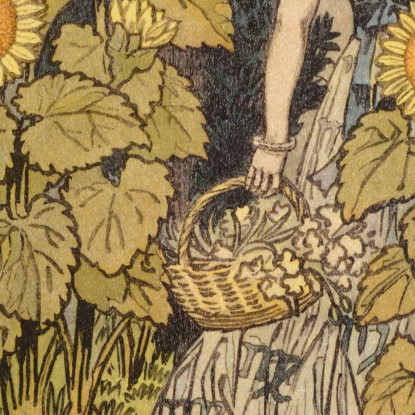 Agosto Eugène Grasset egs3 quadro stampato su tela