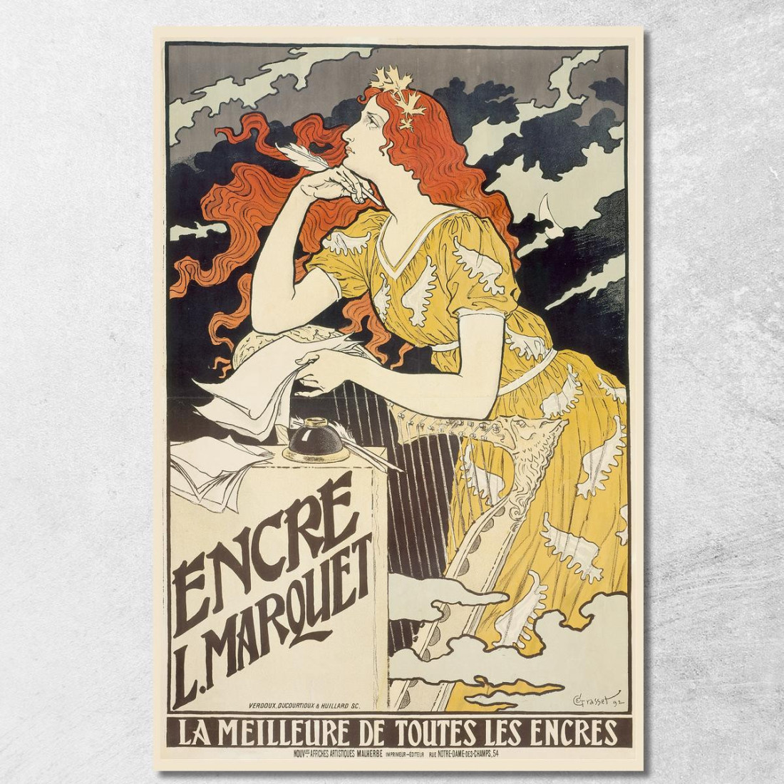 Inchiostro Di L. Marquet Eugène Grasset egs7 quadro stampato su tela