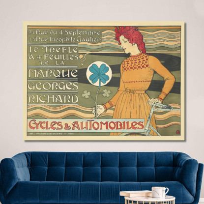 Marchio Georges Richard Cicli E Automobili Eugène Grasset egs20 quadro stampato su tela