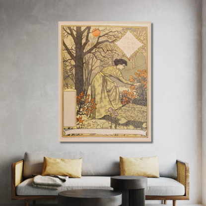 Novembre Eugène Grasset egs22 quadro stampato su tela