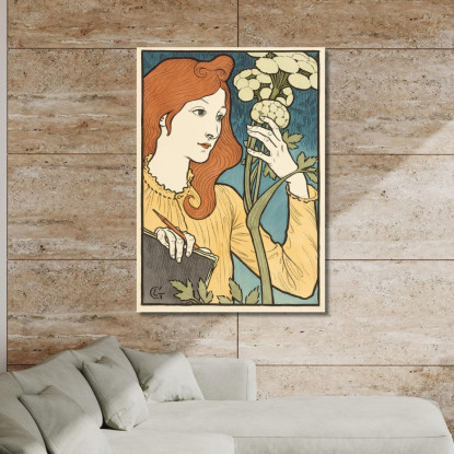 Salone Dei Cento Eugène Grasset egs26 quadro stampato su tela