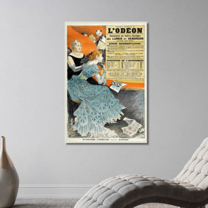 Teatro Nazionale Dell'Odeon Eugène Grasset egs27 quadro stampato su tela