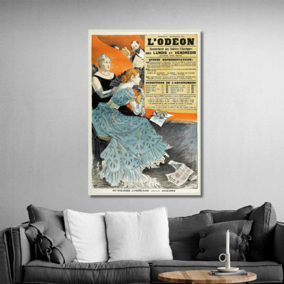 Teatro Nazionale Dell'Odeon Eugène Grasset egs27 quadro stampato su tela