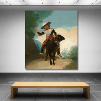 Ragazzo Su Un Ariete Francisco de Goya fgy8 quadro stampato su tela