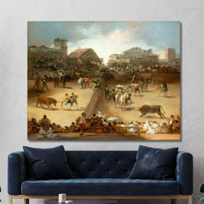 Corrida In Un Anello Diviso Francisco de Goya fgy9 quadro stampato su tela