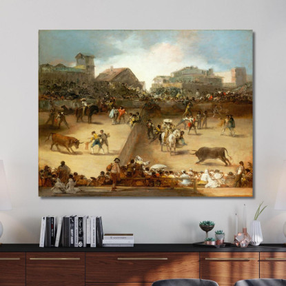 Corrida In Un Anello Diviso Francisco de Goya fgy9 quadro stampato su tela