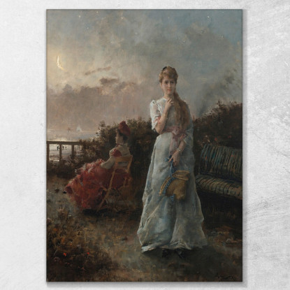 Una Serata Al Mare Alfred Stevens stal94 quadro stampato su tela