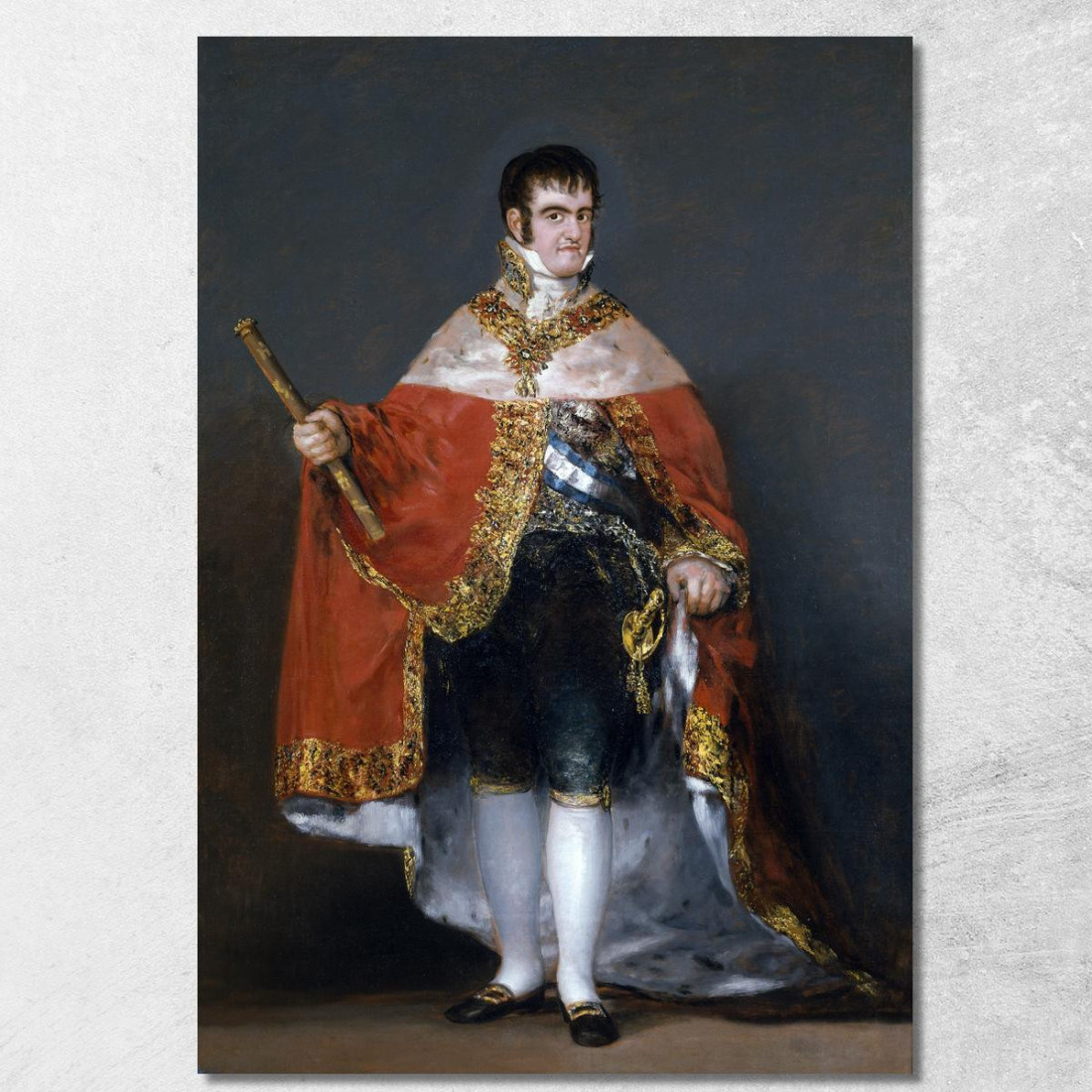 Ritratto Di Ferdinando Vii Di Spagna Nelle Sue Vesti Di Stato Francisco de Goya fgy19 quadro stampato su tela