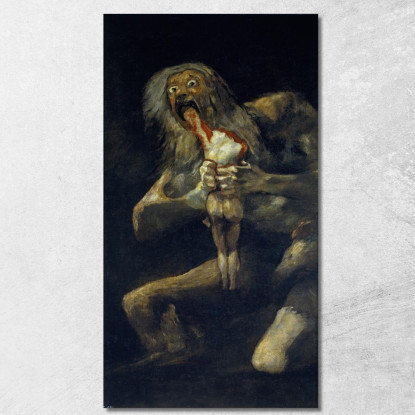 Saturno Divora Suo Figlio Saturno Divora Suo Figlio Francisco de Goya fgy20 quadro stampato su tela