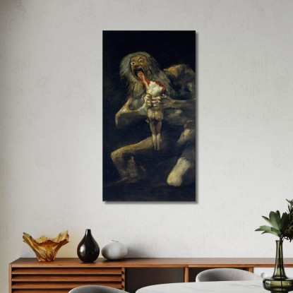 Saturno Divora Suo Figlio Saturno Divora Suo Figlio Francisco de Goya fgy20 quadro stampato su tela