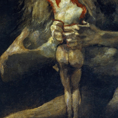 Saturno Divora Suo Figlio Saturno Divora Suo Figlio Francisco de Goya fgy20 quadro stampato su tela