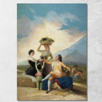 La Vendemmia Francisco de Goya fgy26 quadro stampato su tela