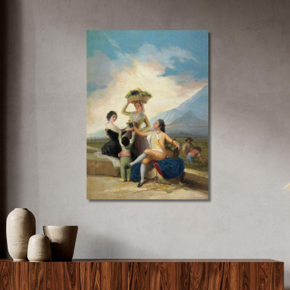 La Vendemmia Francisco de Goya fgy26 quadro stampato su tela