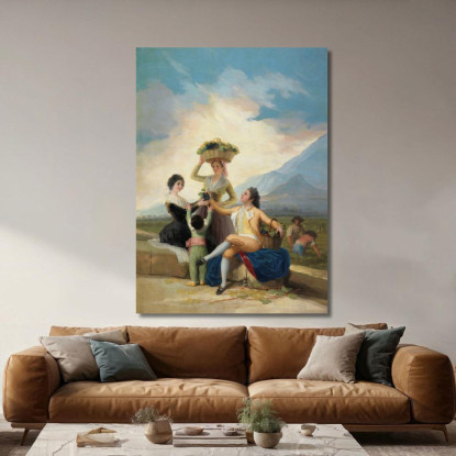 La Vendemmia Francisco de Goya fgy26 quadro stampato su tela