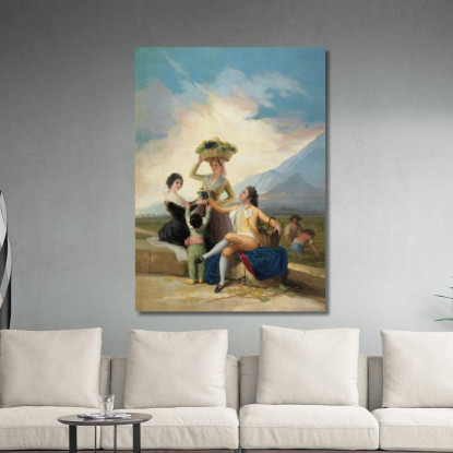 La Vendemmia Francisco de Goya fgy26 quadro stampato su tela