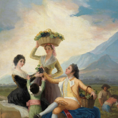 La Vendemmia Francisco de Goya fgy26 quadro stampato su tela