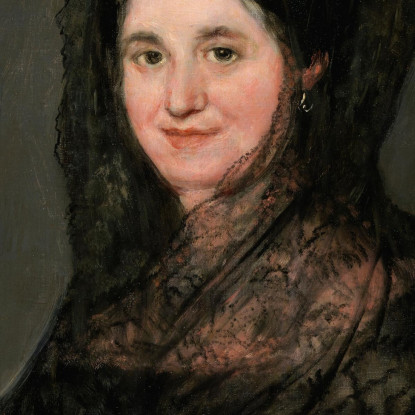 Ritratto Di Una Signora Con Una Mantiglia Nera Francisco de Goya fgy40 quadro stampato su tela
