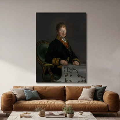 Ritratto Di Don Juan Antonio Cuervo Francisco de Goya fgy41 quadro stampato su tela